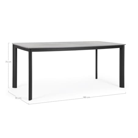 BIZZOTTO stół ogrodowy ALCORA 180 szary