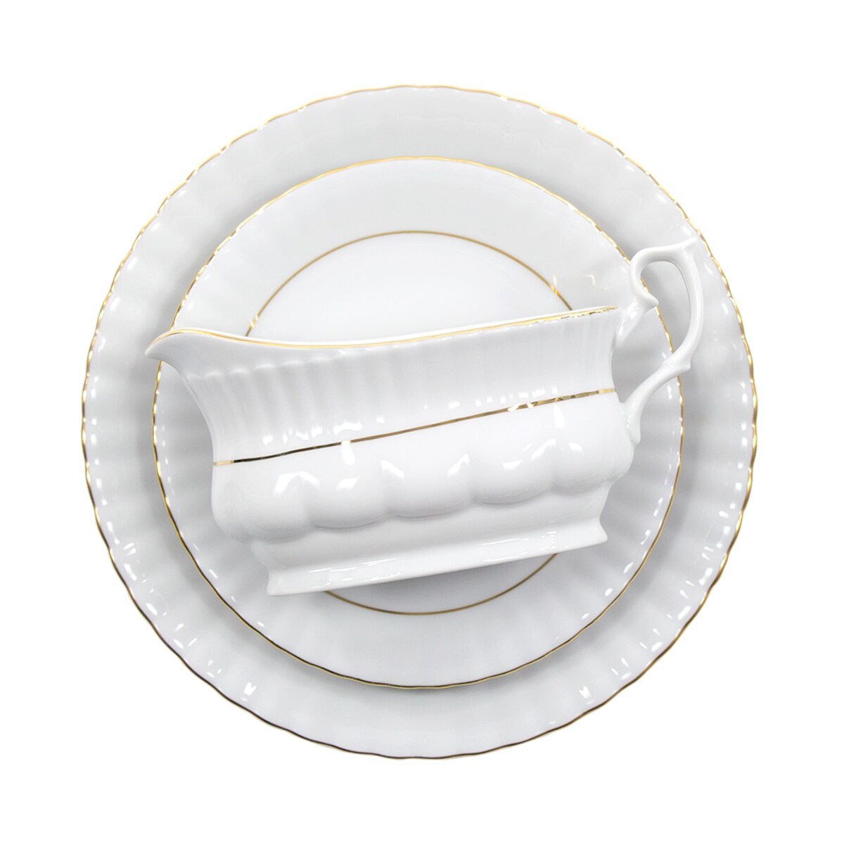 Serwis obiadowy dla 12 osób 44 el. Iwona Złota Linia B014