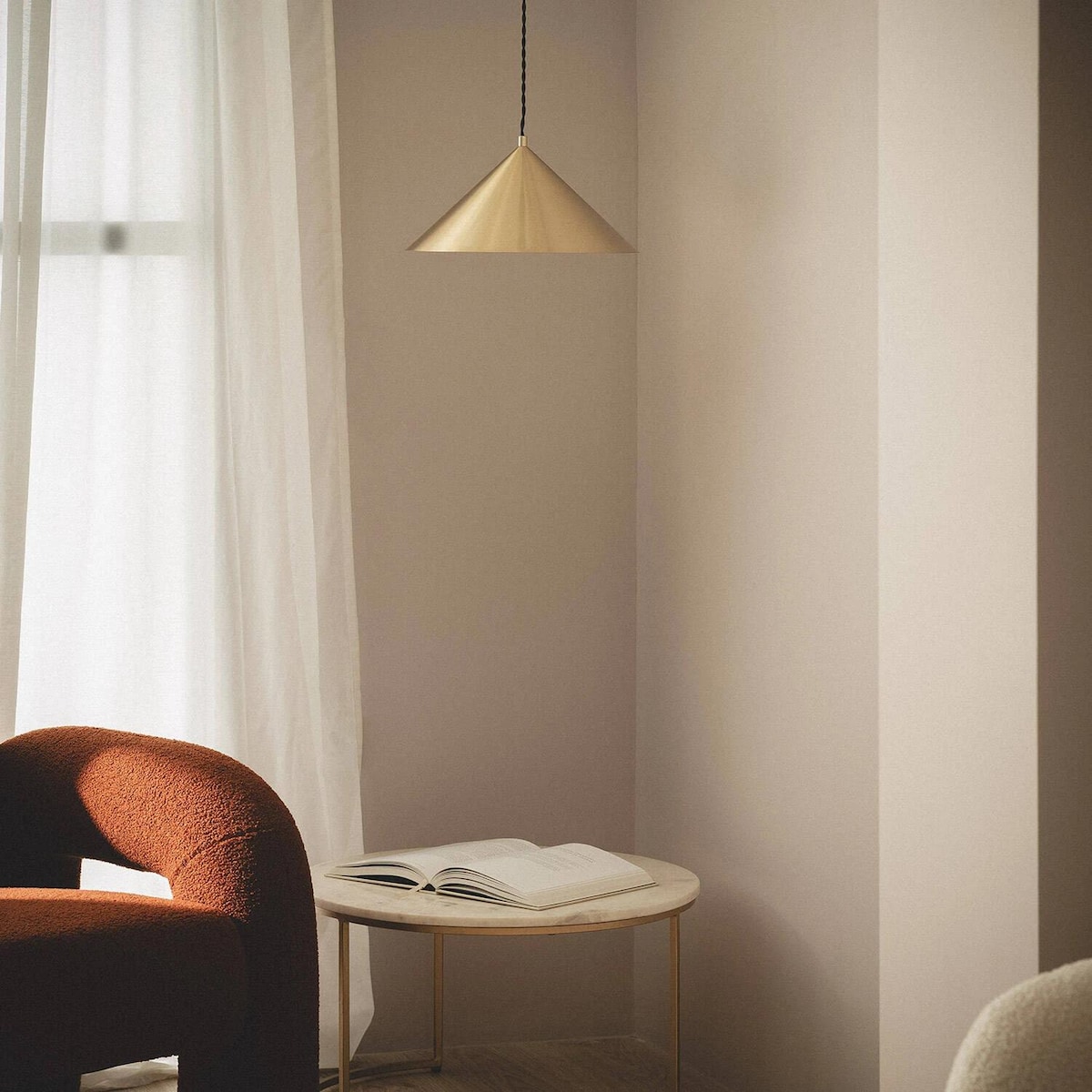 Lampa wisząca złota ROSIE, Ø 38 cm