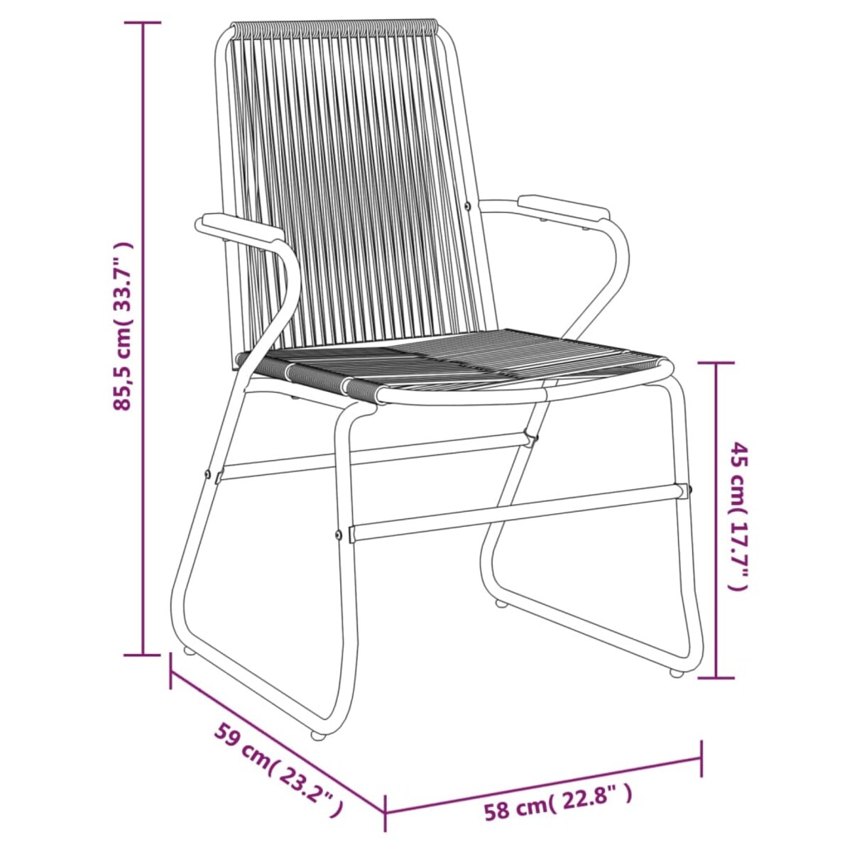 vidaXL 9-częściowy zestaw mebli ogrodowych, czarny, rattan PVC