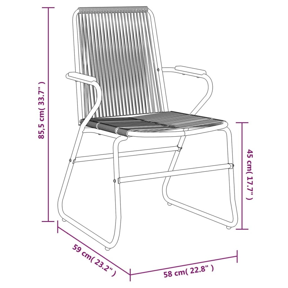 vidaXL 9-częściowy zestaw mebli ogrodowych, czarny, rattan PVC