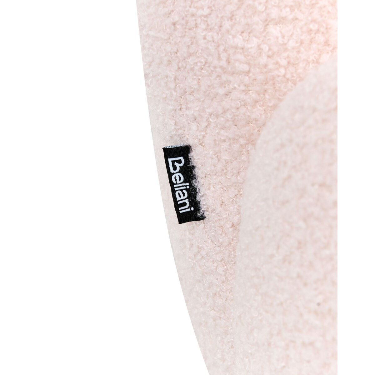 Fotel dziecięcy boucle pastelowy róż HEM