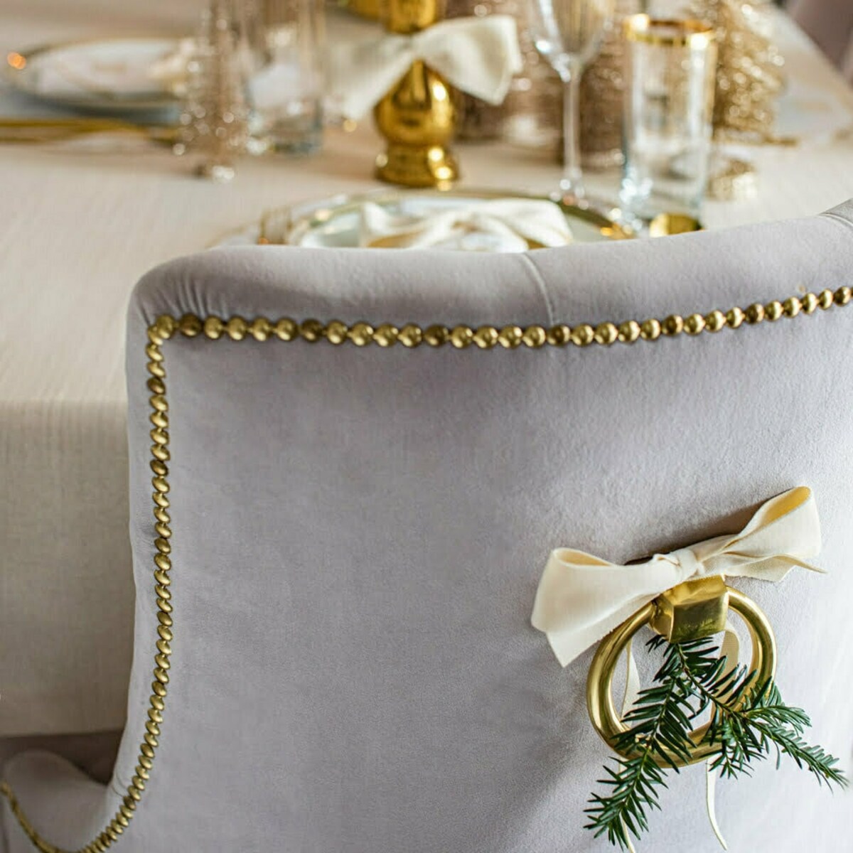 Aksamitne kokardki Ivory Bows - 4 sztuki