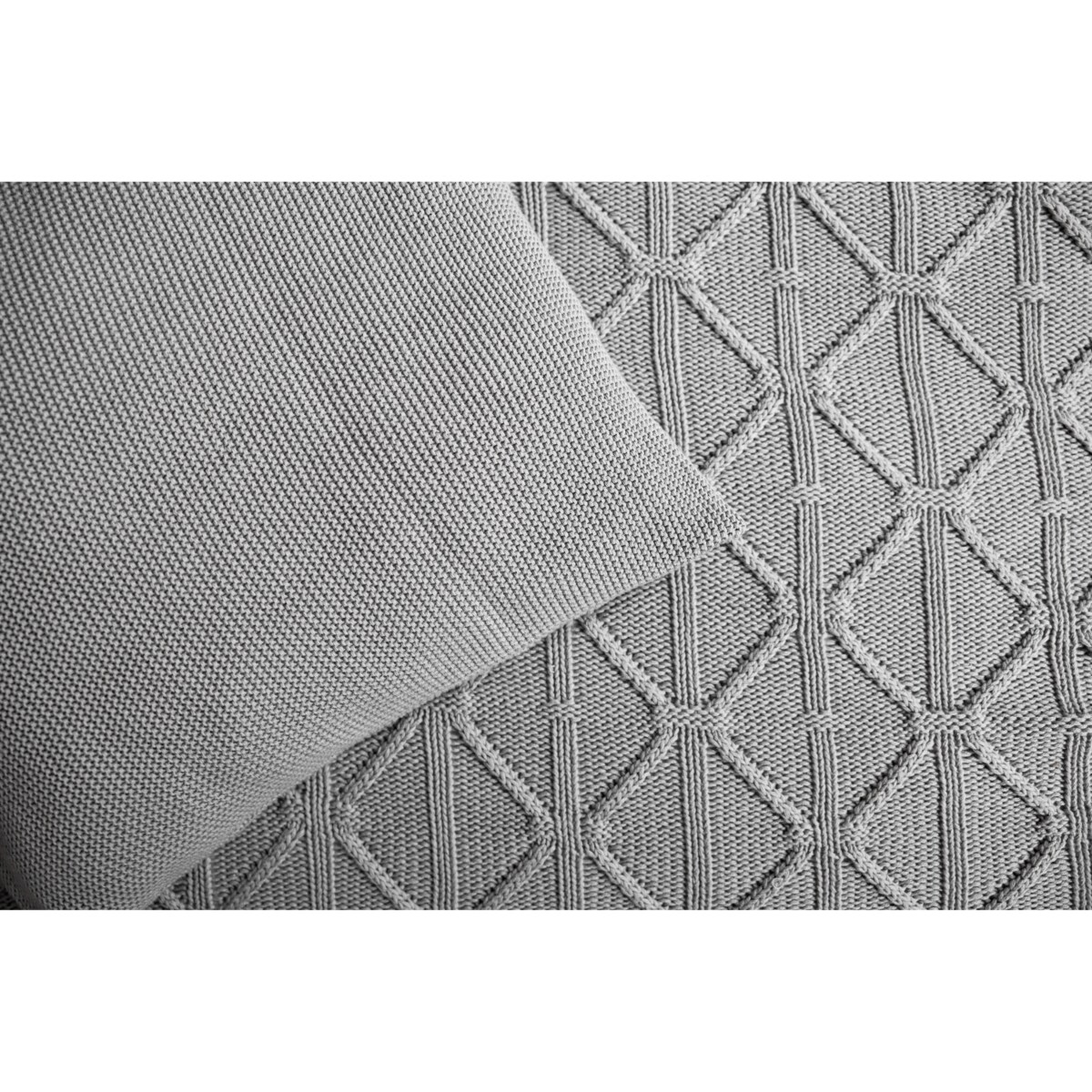 Poszewka klasyczna szara, 50 x 50 cm, La Manta