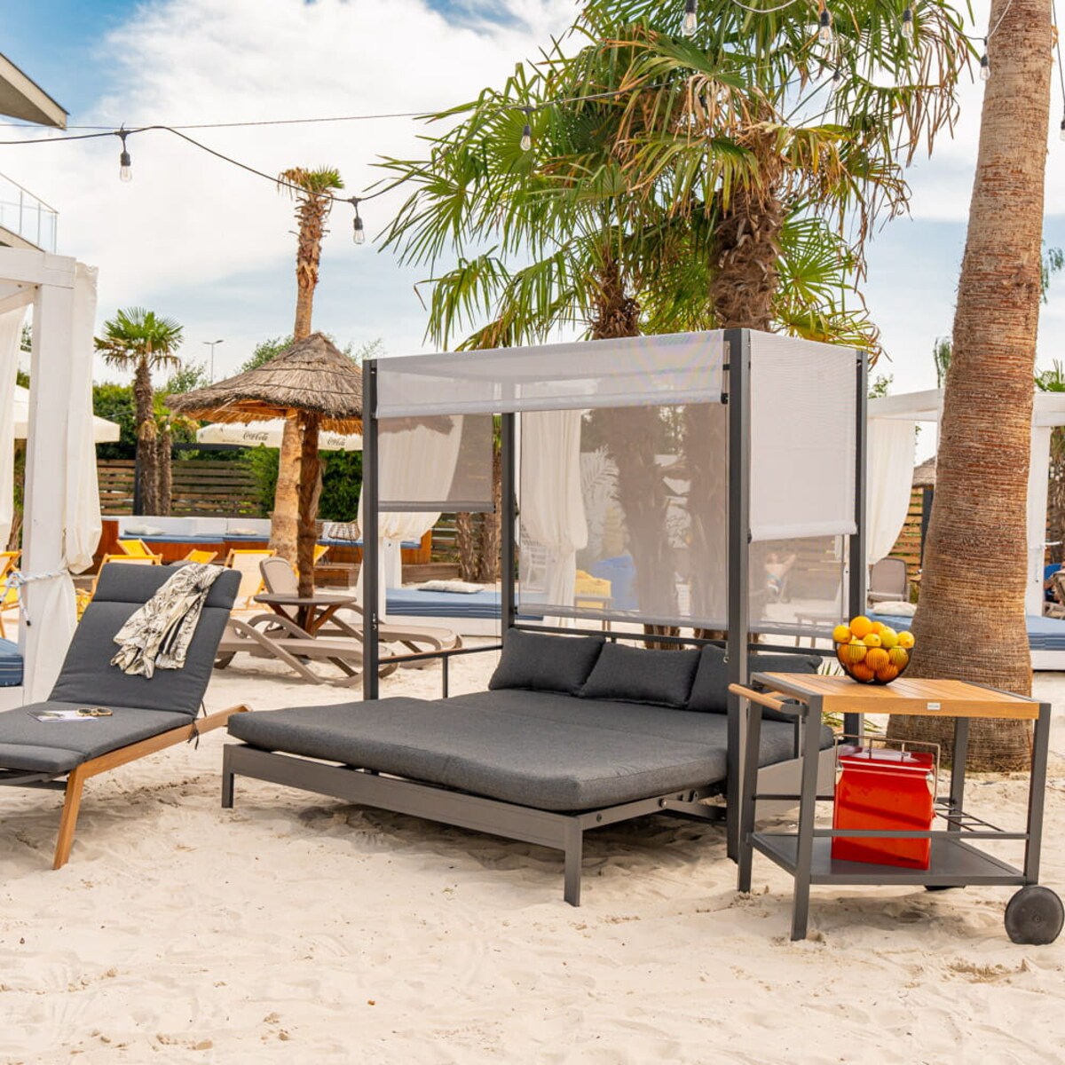 Barek ogrodowy na kółkach Duisburg mobilny aluminiowy