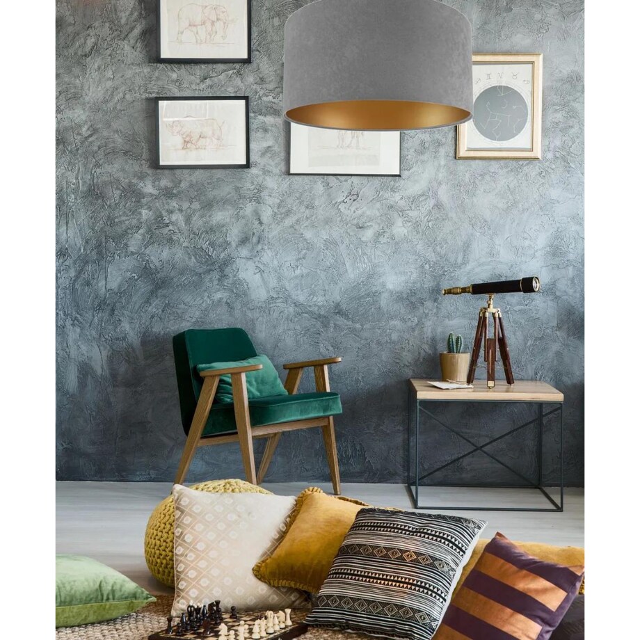 Lampa wisząca HOME 50 szara/złota