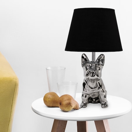 KONSIMO FODIO Lampa z figurką psa 2szt kolor srebrny