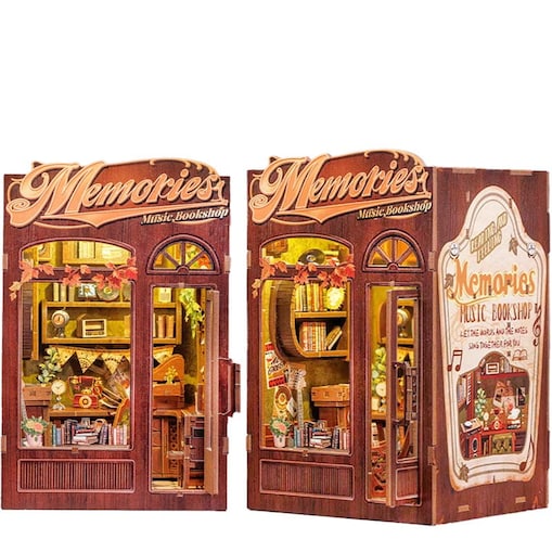 Miniaturowy domek mini Book Nook - Retro Winyle - CuteBee