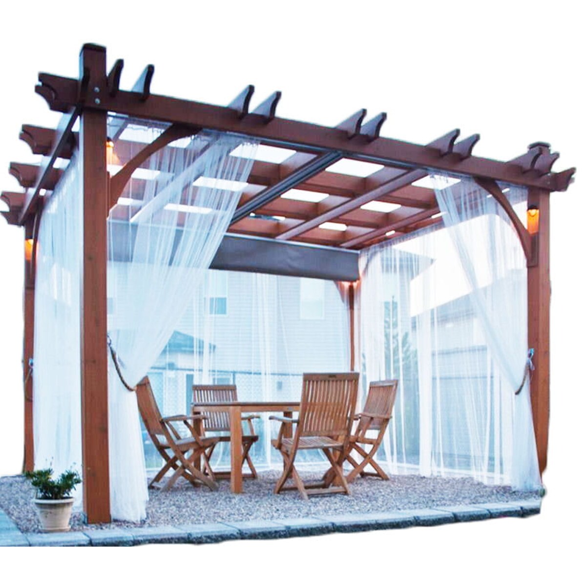 Firany na taras balkon ogrodowe 140x250 cm białe