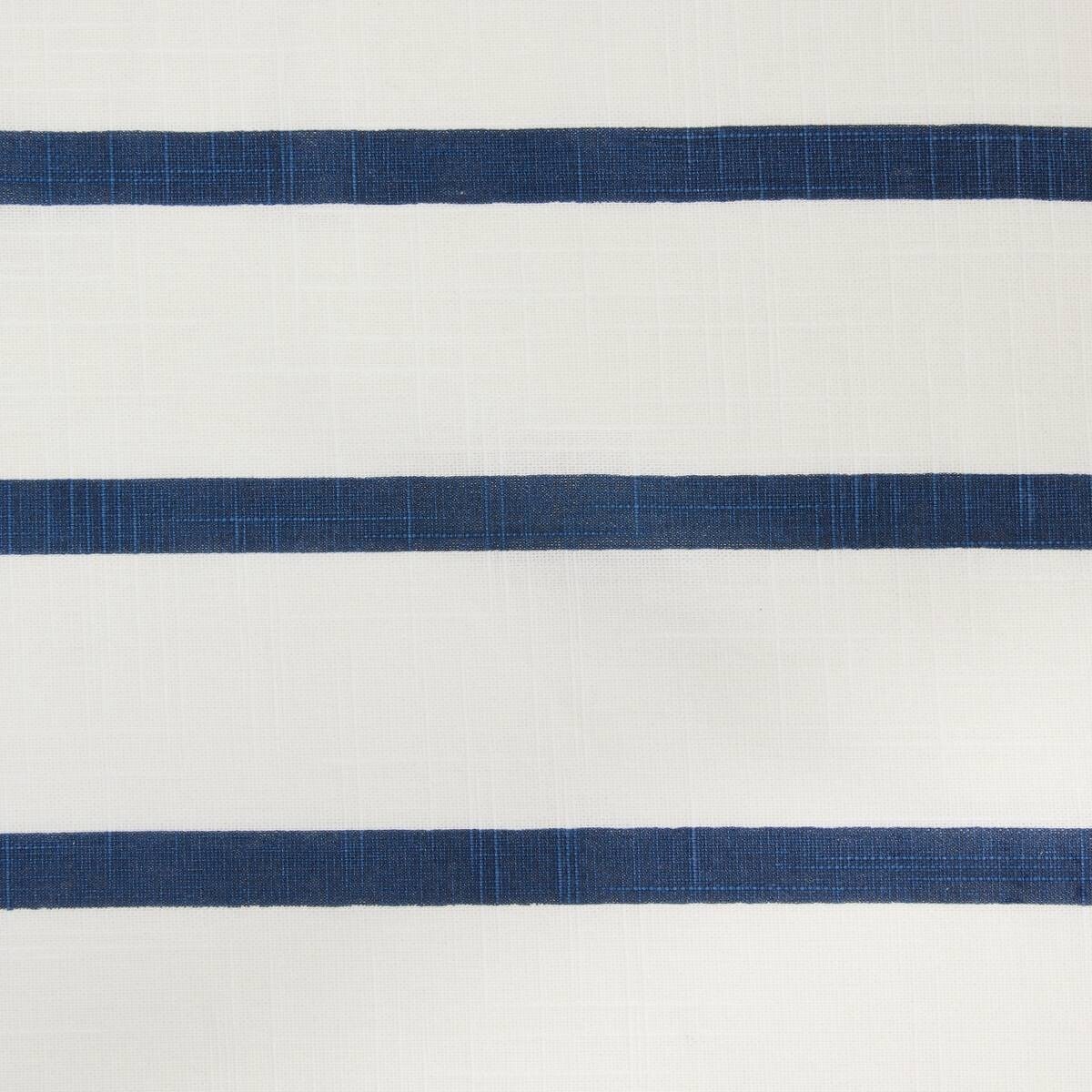 Obrus bawełniany, biały w granatowe pasy, 140x240 cm, Oceania