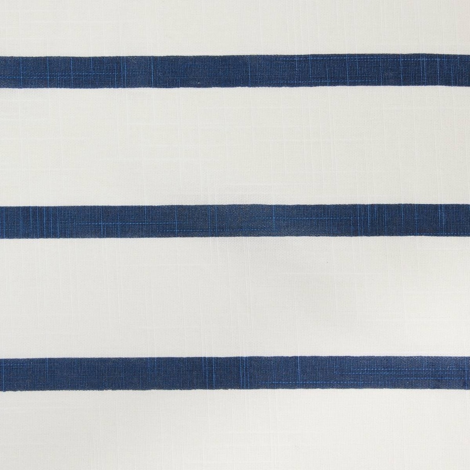 Obrus bawełniany, biały w granatowe pasy, 140x240 cm, Oceania