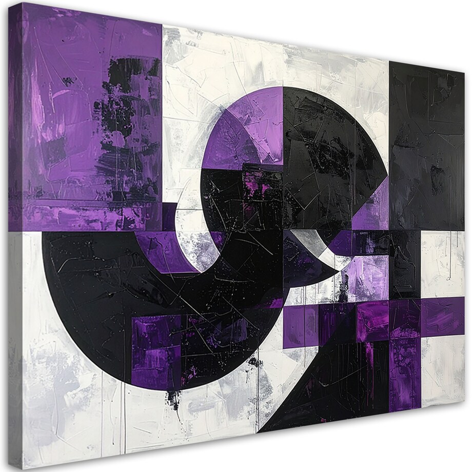 Obraz do salonu sypialni biura, Nowoczesna abstrakcja tekstura fioletowy