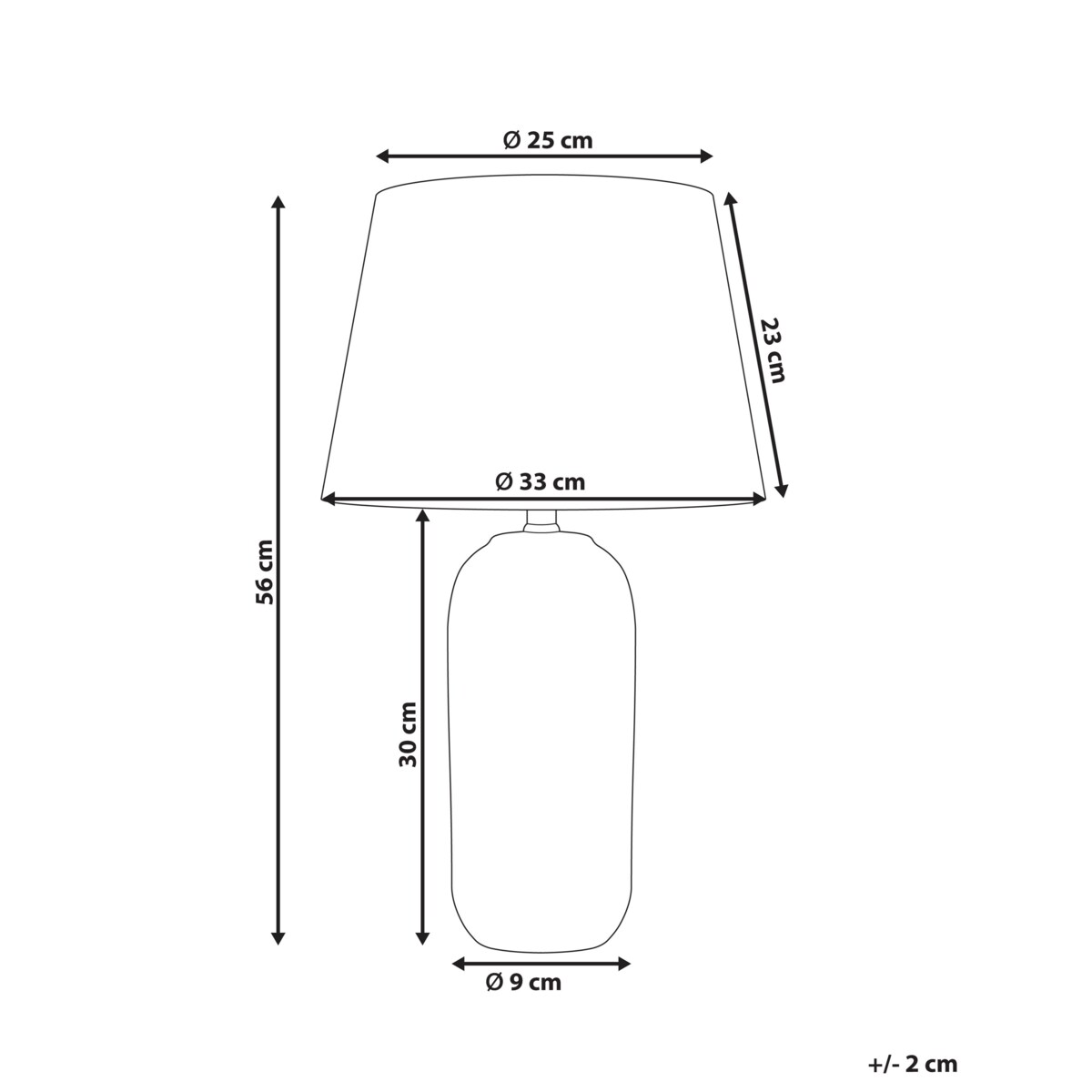 Lampa stołowa AIBONITO Porcelana Biały