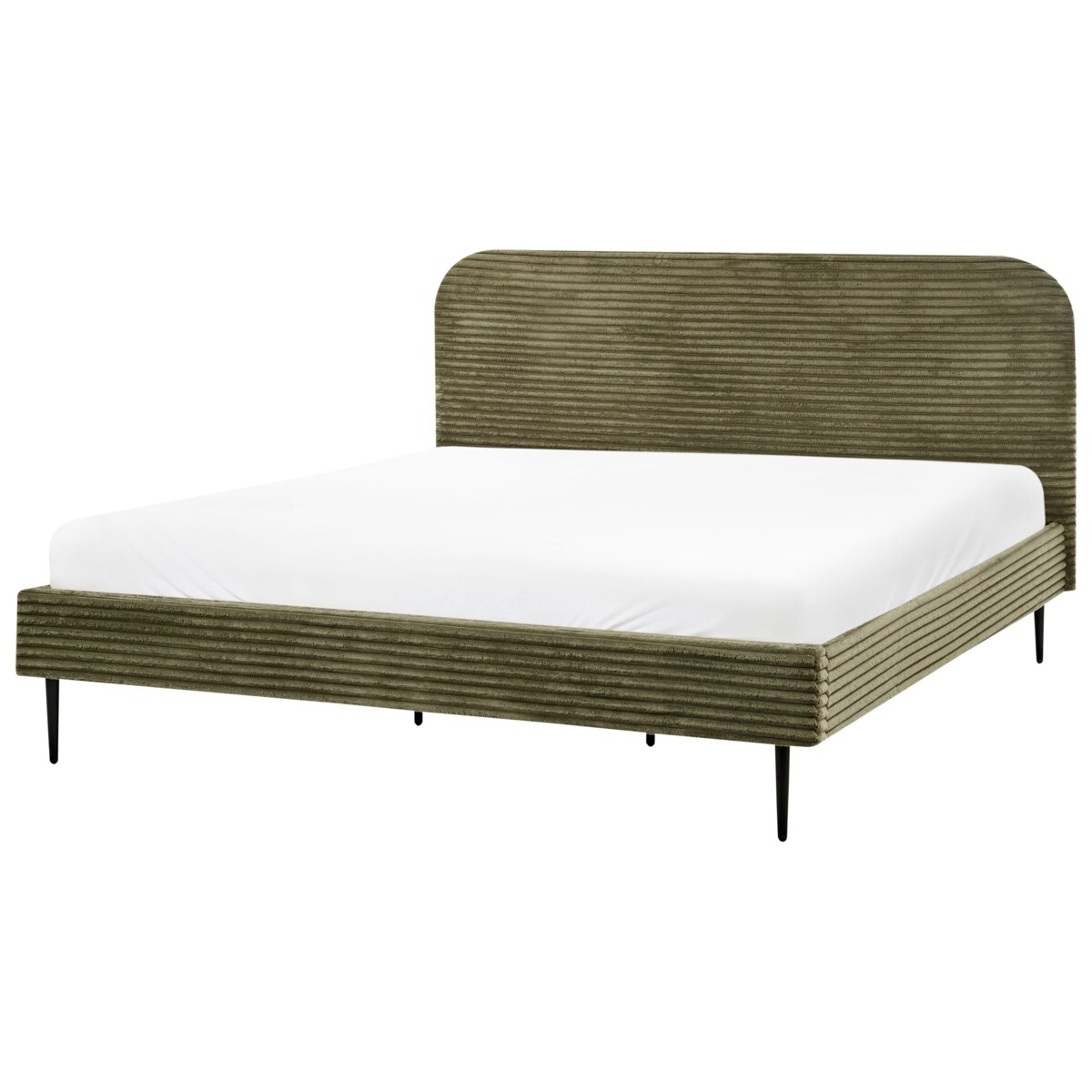 Łóżko Sztruks FLAYAT 180 x 200 cm Zielony