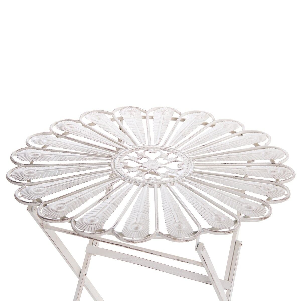 Stolik bistro PAVIA 71 cm 71 cm Metal Złamana biel
