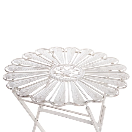 Stolik bistro PAVIA 71 cm 71 cm Metal Złamana biel