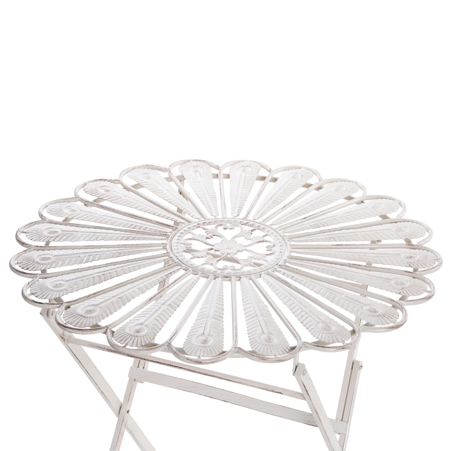 Stolik bistro PAVIA 71 cm 71 cm Metal Złamana biel