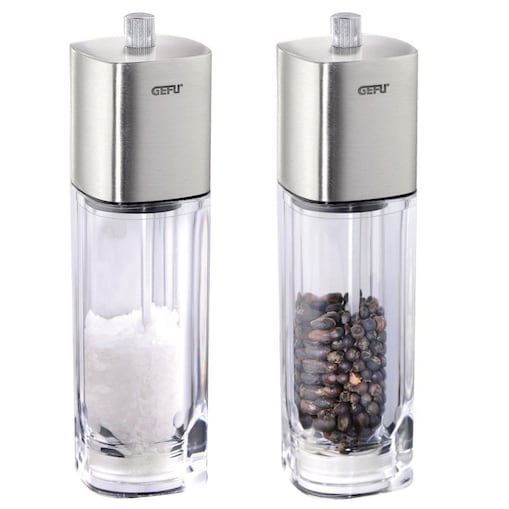 Młynek do pieprzu i soli z regulacją grubości, 2 sztuki w zestawie
