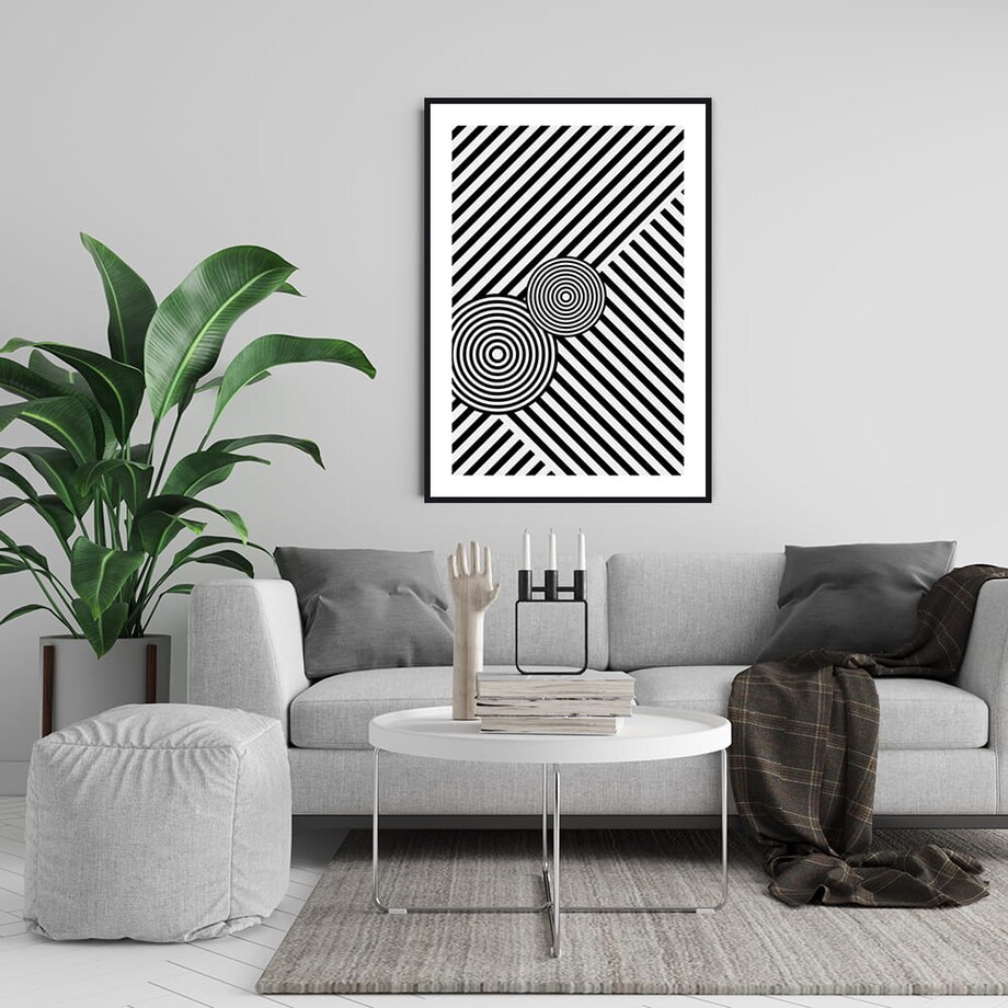 plakat black and white abstract 4 70x100 cm