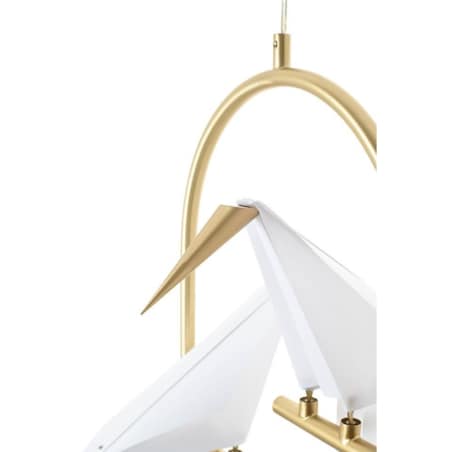 Wisząca lampa Loro MD8113-2 LED 19W ptaki białe złote