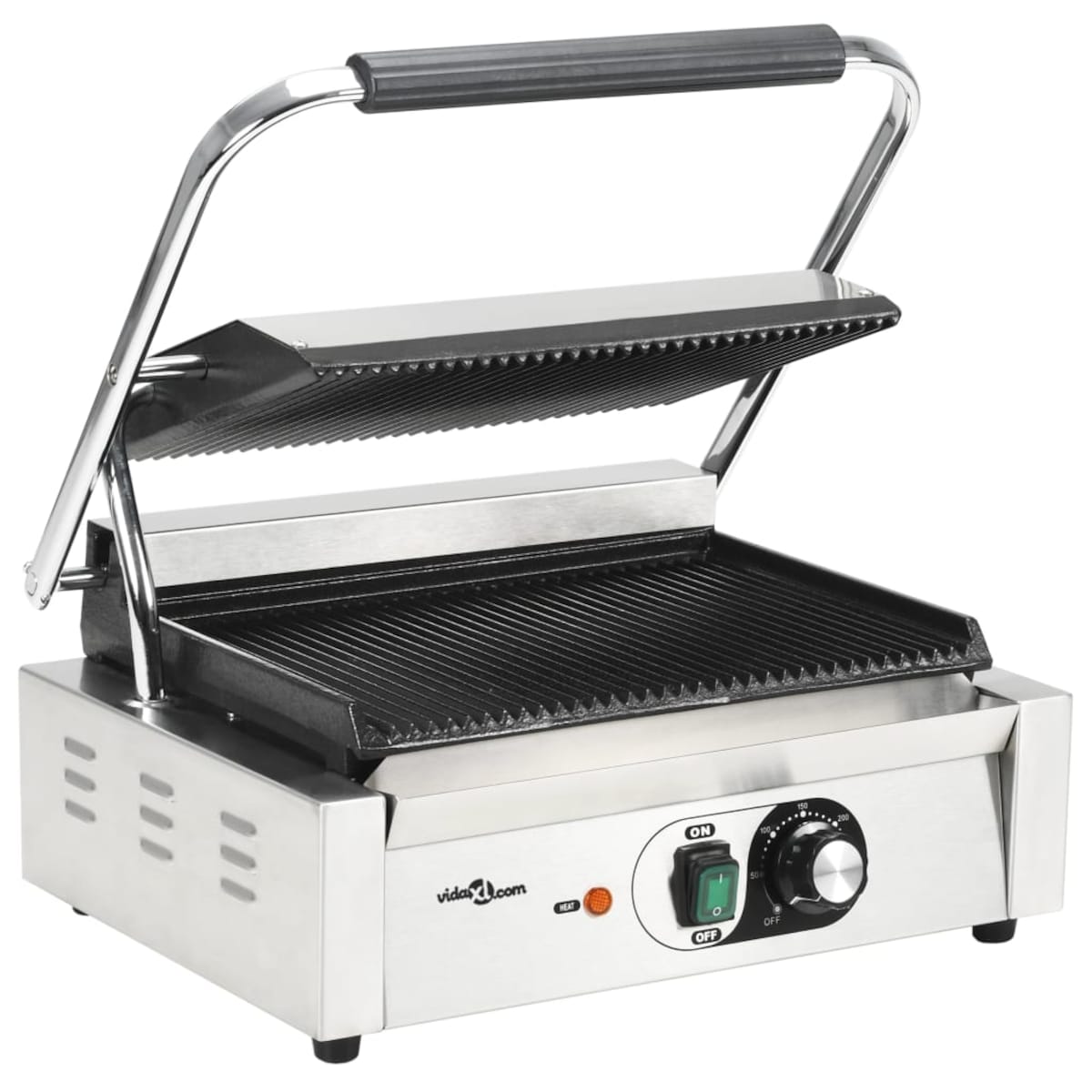 vidaXL Opiekacz do panini, żebrowany, 2200 W, 43x30,5x20 cm