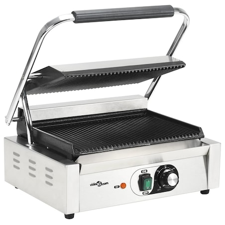 vidaXL Opiekacz do panini, żebrowany, 2200 W, 43x30,5x20 cm
