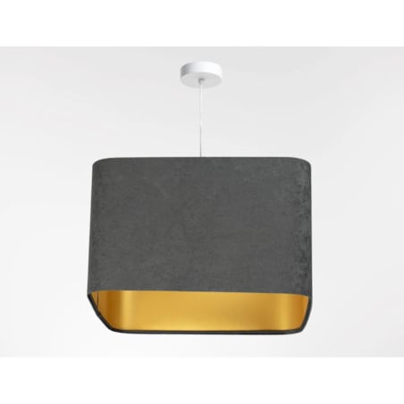 Lampa wisząca KWADRO SUE 40w25 grafitowa/złota