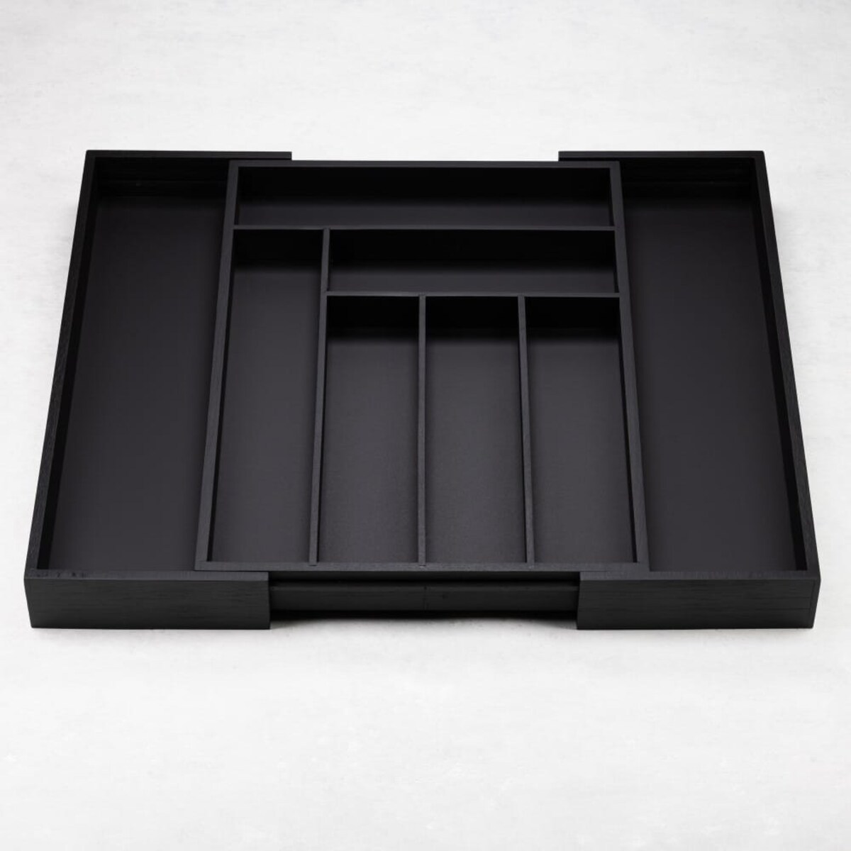 Wkład organizer do szuflady na sztućce rozsuwany czarny KINGHOFF