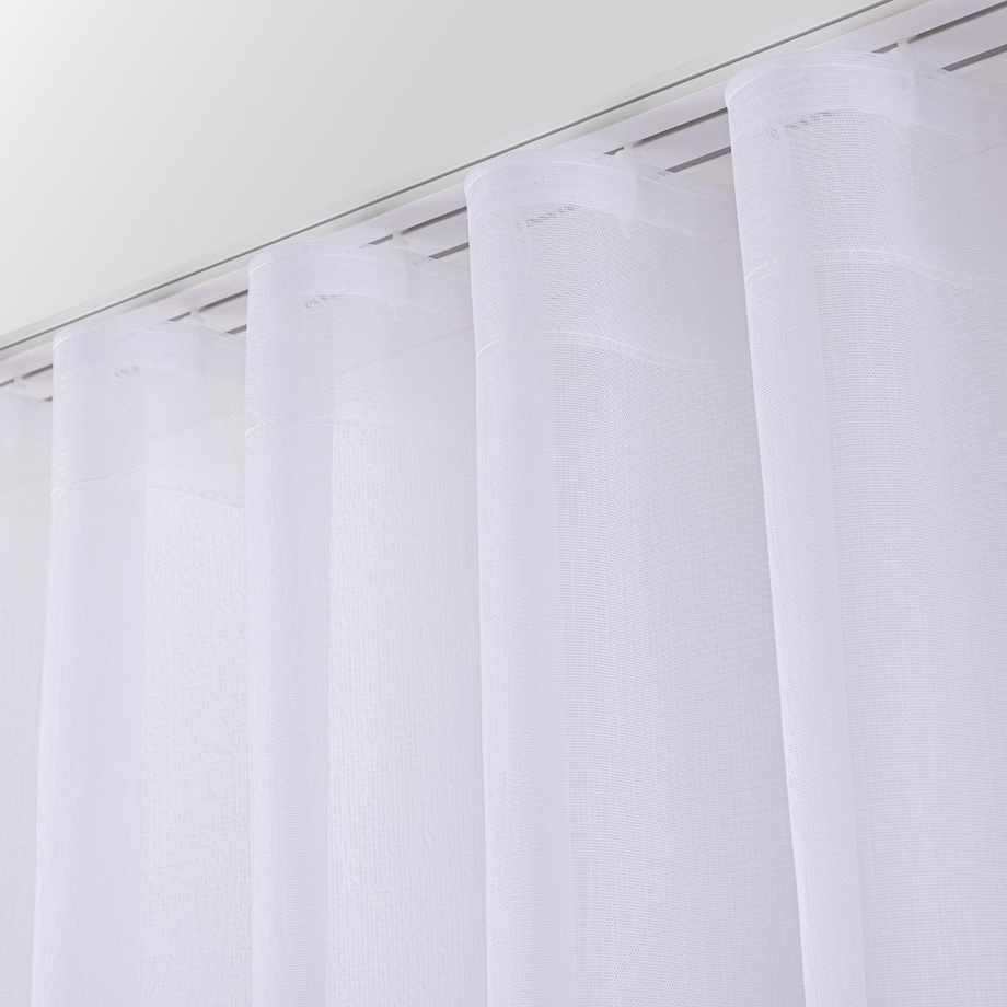 Firana na taśmie wave 300x245 biały ze wzorem