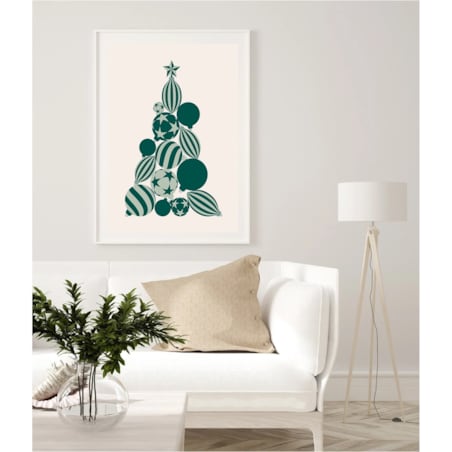 Poster Story, Plakat, Obraz - Świąteczne Drzewko z Bombek, wymiary 70 x 100 cm