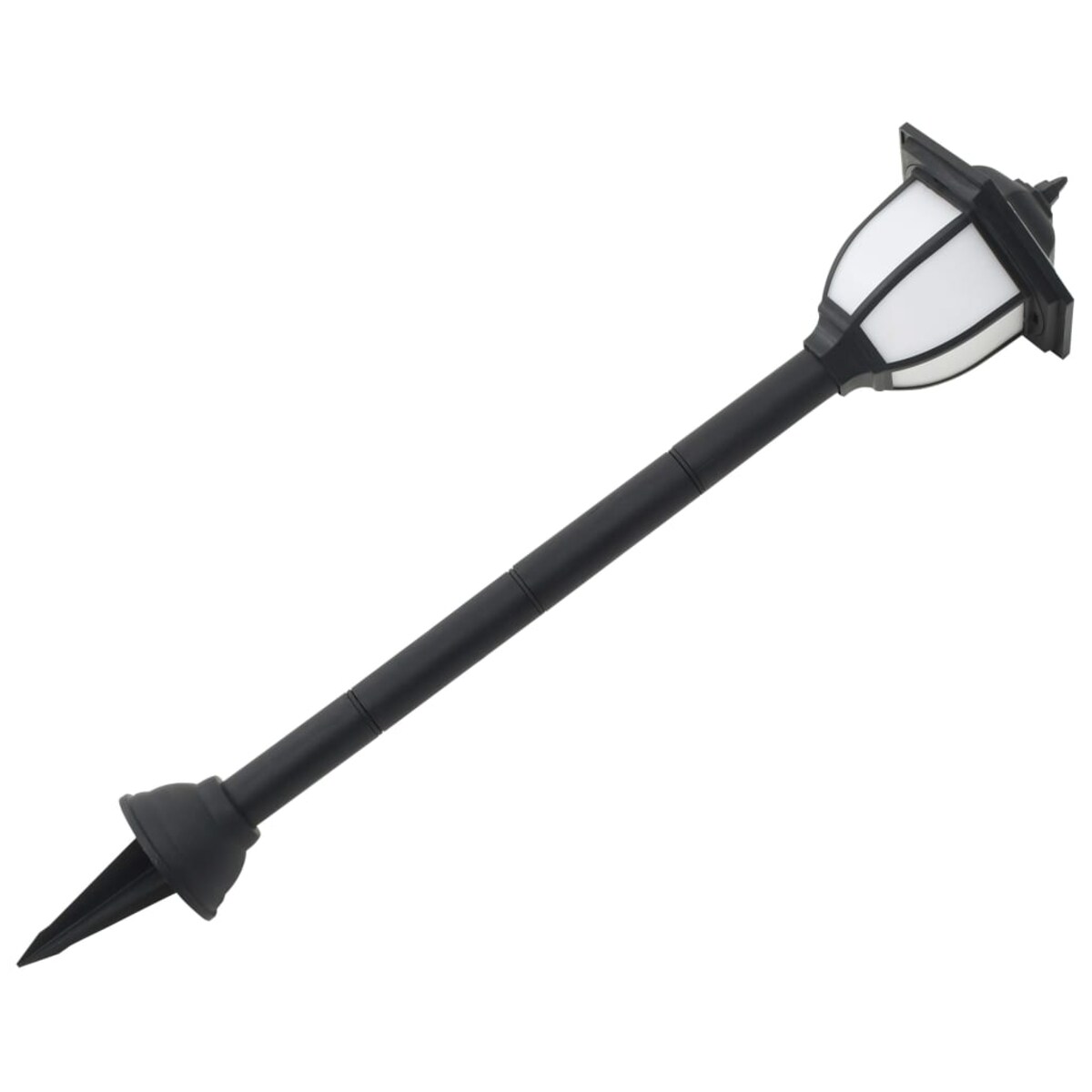vidaXL Lampy solarne do ogrodu, 6 szt., LED, czarne