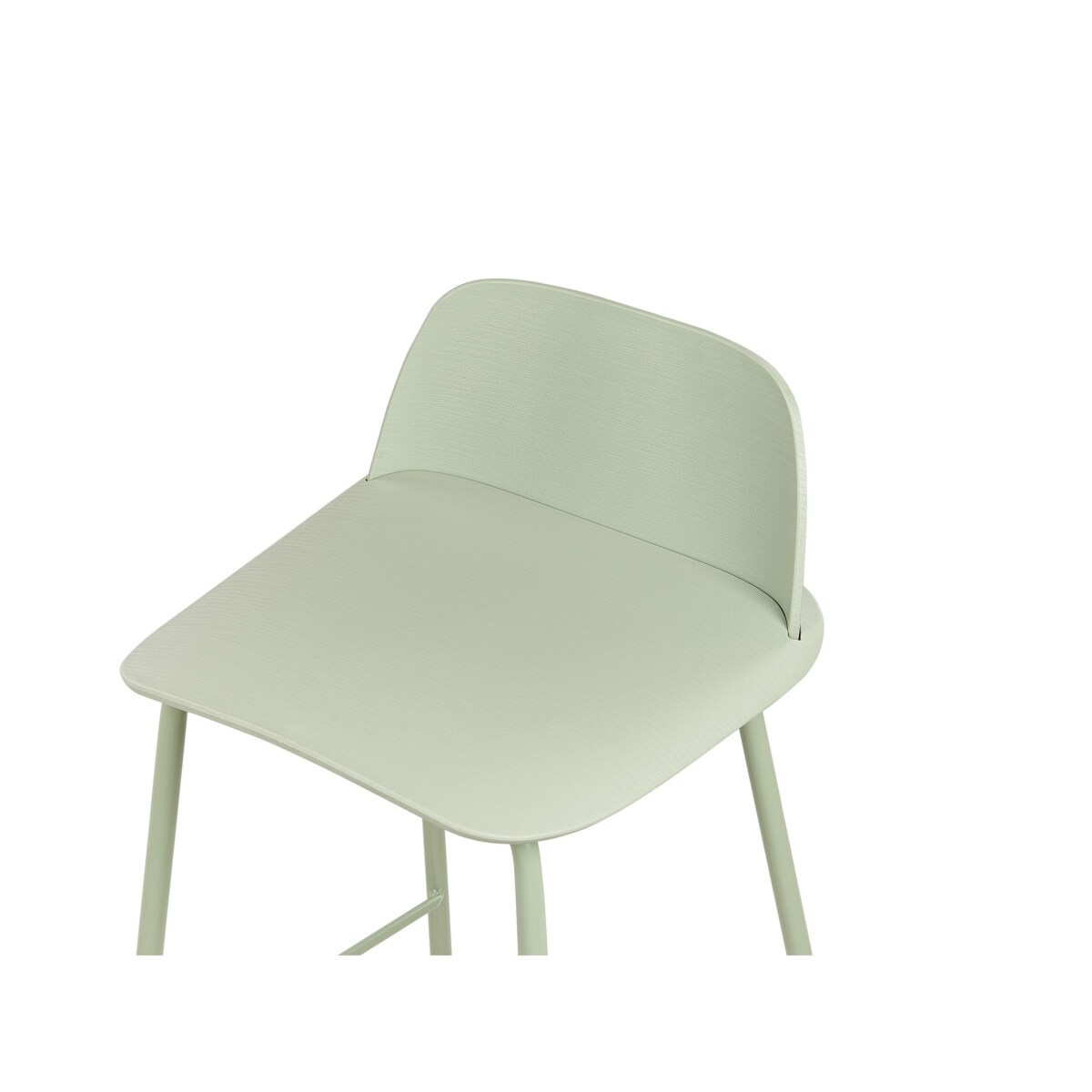 Zestaw 4 krzeseł barowych zielony MORA