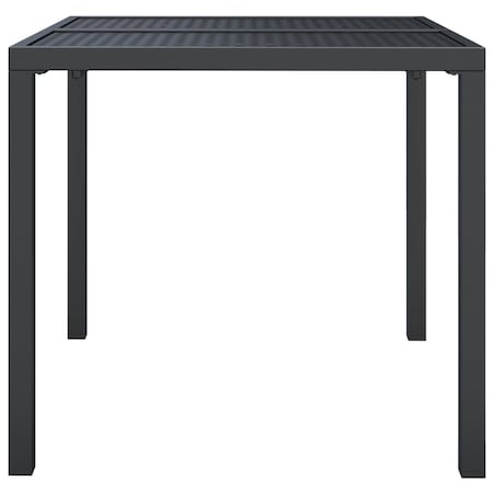 vidaXL Stolik ogrodowy, antracytowy, 80x80x72 cm, stal