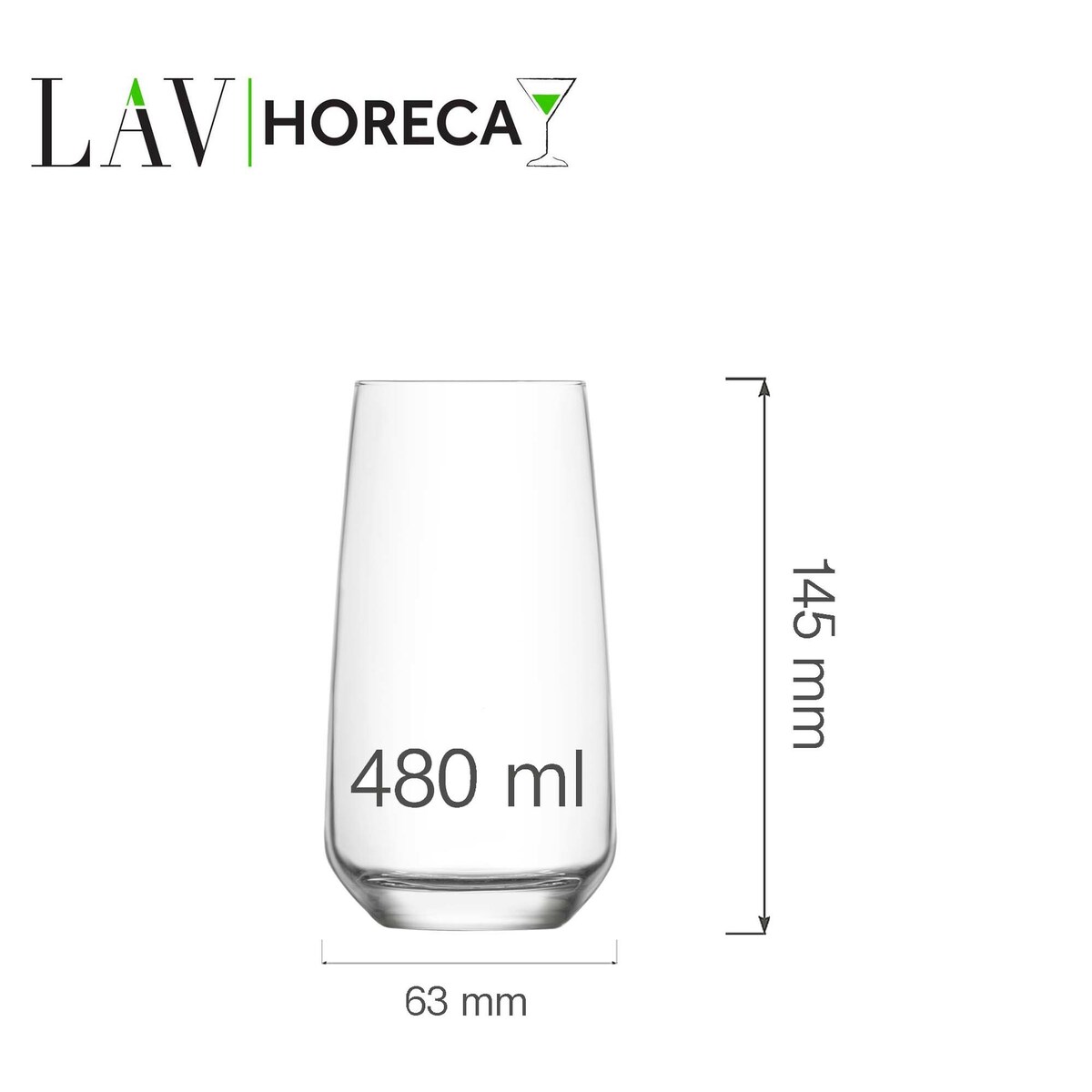 Szklanka wysoka Lyon 480 ml, LAV