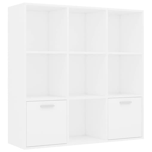 vidaXL Regał na książki, biały, 98x30x98 cm, materiał drewnopochodny