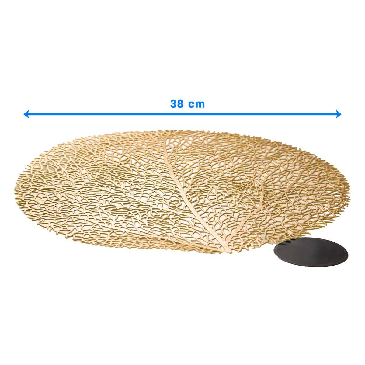 Podkładka Ażurowa Na Stół Mata Stołowa Pod Talerz Ozdoba 38 Cm Drzewo Pvc Miedziana