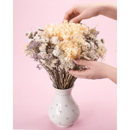 Bukiet suszonych kwiatów Luna premium - hortensja, zatrwian, eukaliptus