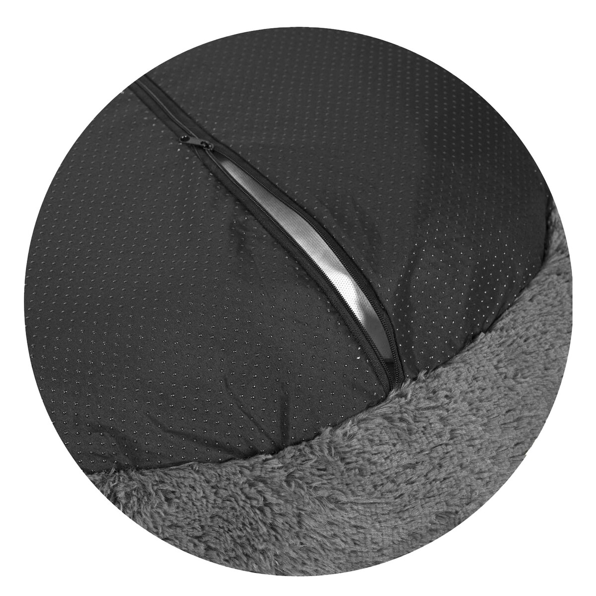 Legowiska Dla Małego Psa Shaggy 40 Cm Rozbieralne Antypoślizgowe Ciemnoszare