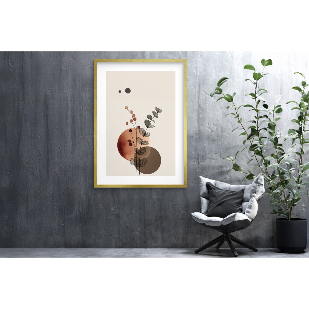 Beżowe Plakaty na ścianę Obrazy ścienne do salonu sypialni 50x70