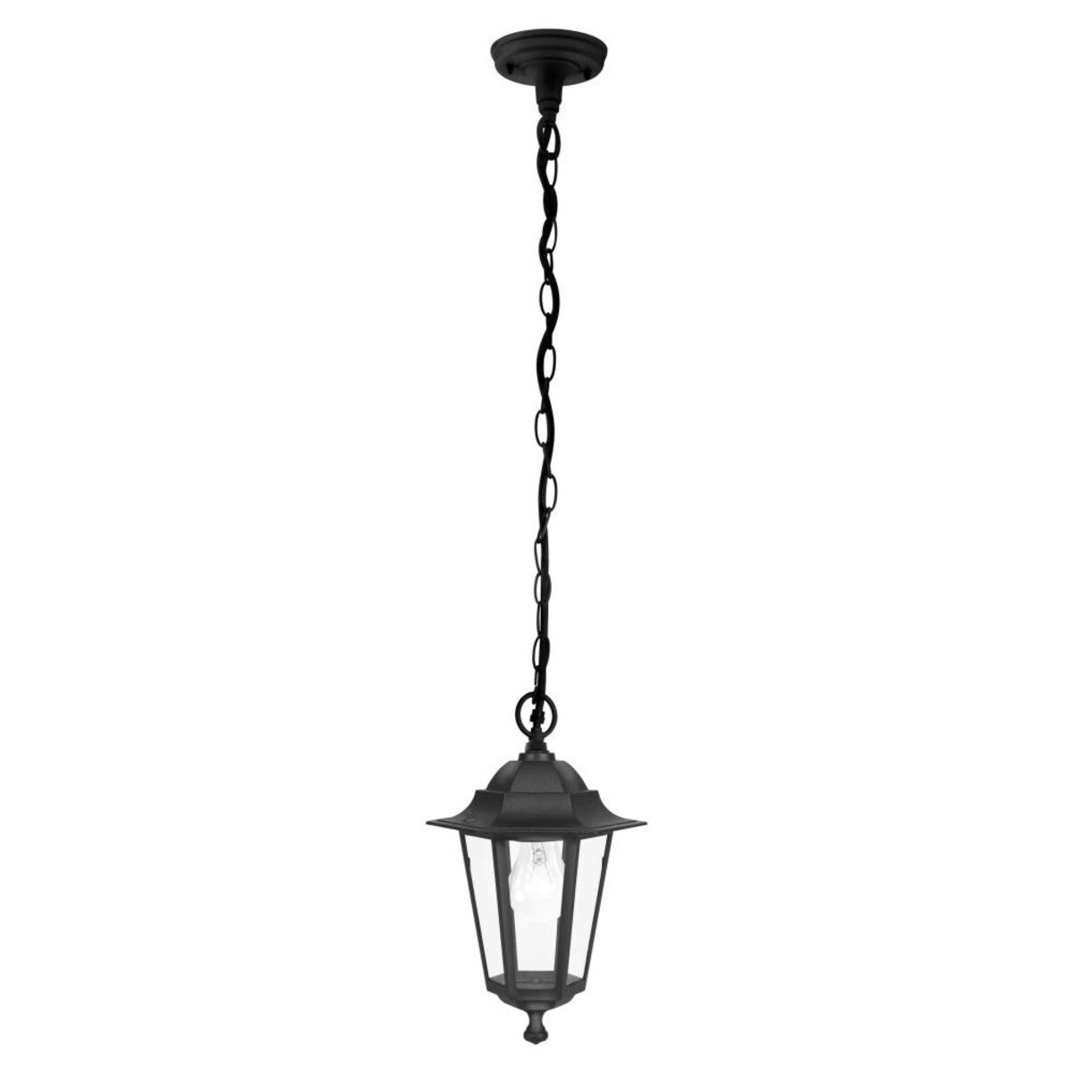 Lampa wisząca zewnętrzna Eglo Laterna 4 22471 czarna IP44 E27 szklany klosz
