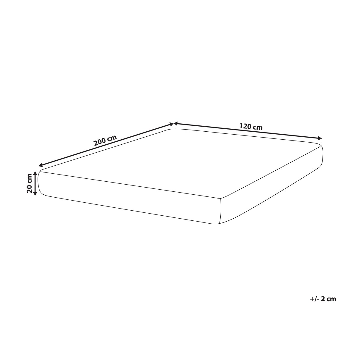 Materac termoelastyczny WHISPER MEMORY 7 PLUS H2/3 średnio twardy 120 x 200 cm