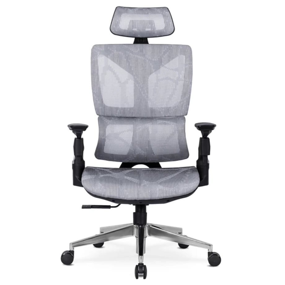 Fotel biurowy obrotowy ergonomiczny do biurka szary MARTIN