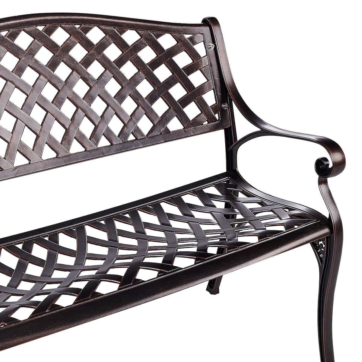 Ławka ogrodowa STAGGIA 104 cm Metal Brązowy