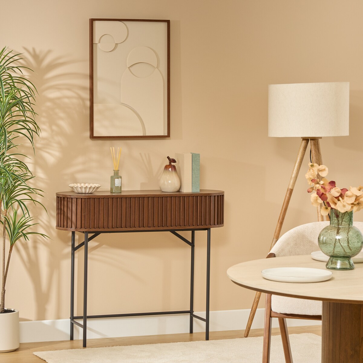 Konsola ALCOVE z 2 szufladami, 100 x 30 x 85 cm