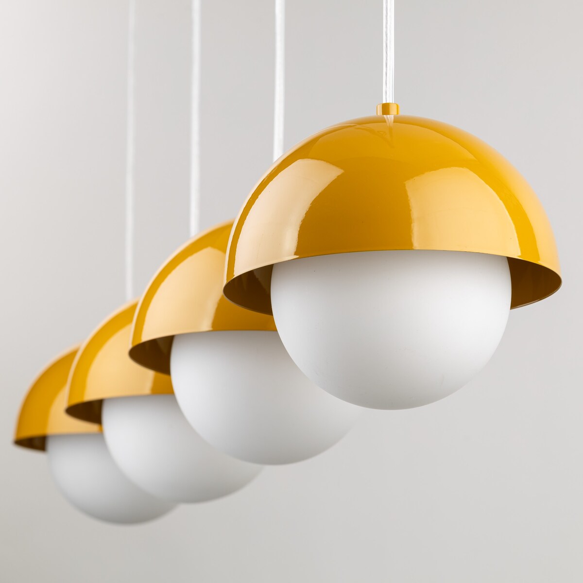 Lampa wisząca TK Lighting BONO OCHRA 10267 4xG9 ochra-biała regulowana do salonu i jadalni