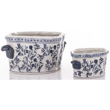 Osłonka 2 szt. ceramiczna 14,5x32x22 i 9,5x21x14 cm GHARA-VI podłużne