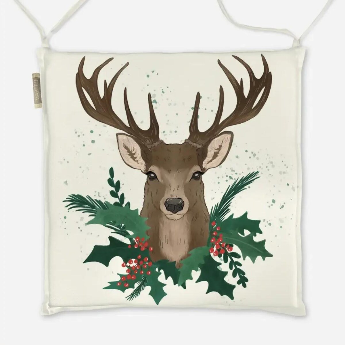 Poduszka świąteczna na krzesło - Jeleń