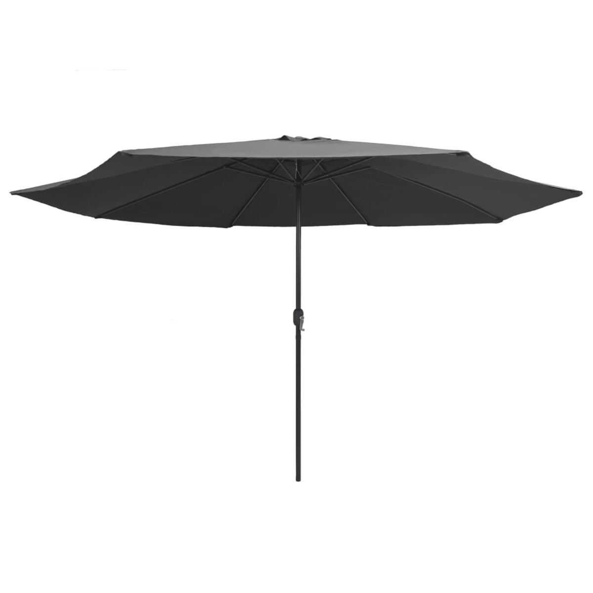 vidaXL Parasol ogrodowy na metalowym słupku, 390 cm, antracytowy