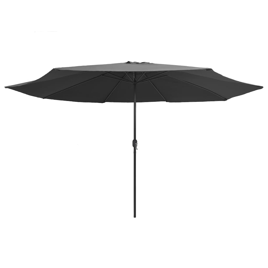 vidaXL Parasol ogrodowy na metalowym słupku, 390 cm, antracytowy