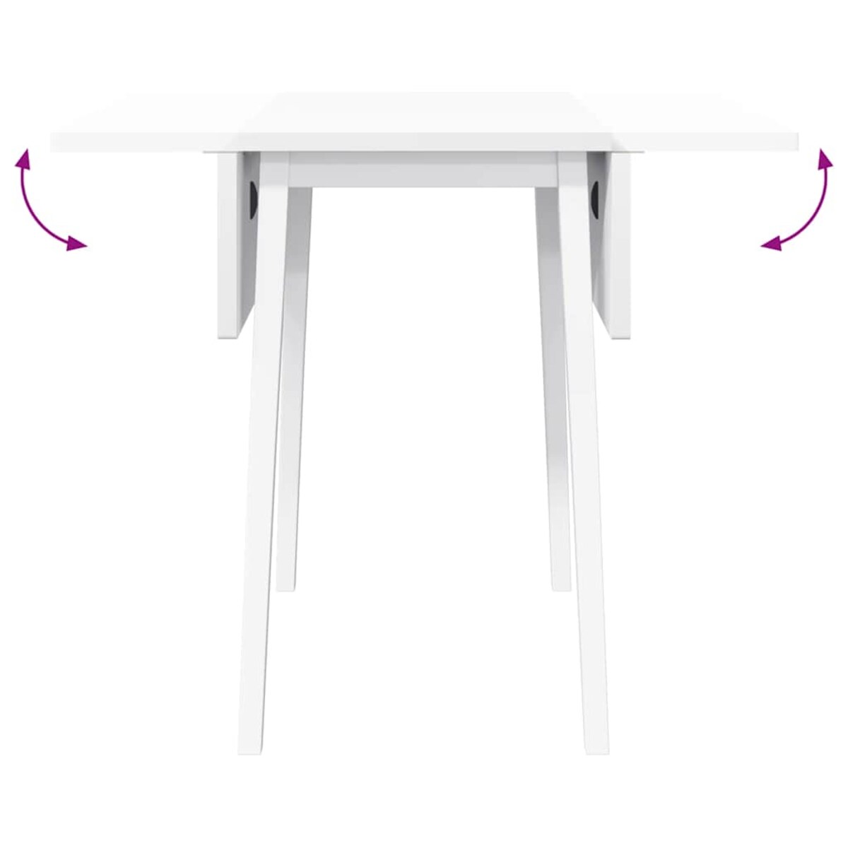 vidaXL Stół jadalny biały lite drewno guma